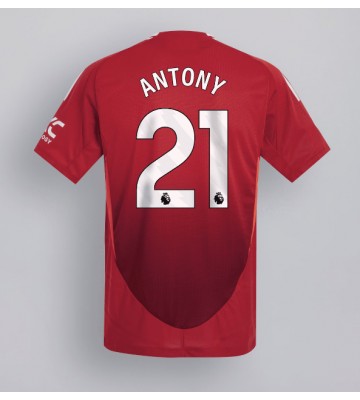 Manchester United Antony #21 Primera Equipación 2024-25 Manga Corta